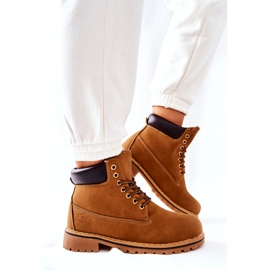 PH1 Dámské trapery zateplené tmavě béžové barvy béžový žlutá 3