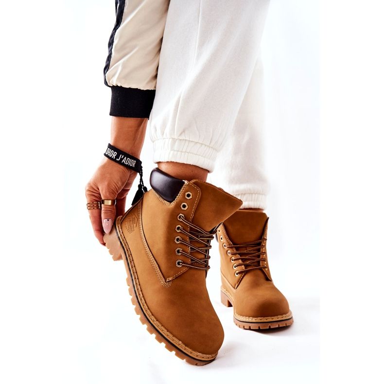 PH1 Dámské trapery zateplené tmavě béžové barvy béžový žlutá 4