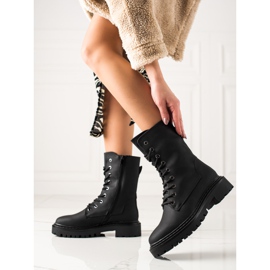 Erynn Klasické černé šněrovací tkaničky černá 1