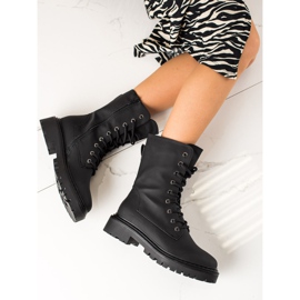 Erynn Klasické černé šněrovací tkaničky černá 2