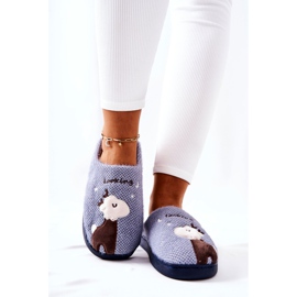 WJ1 Teplé sobí pantofle Blue Jilly hnědý modrý 1