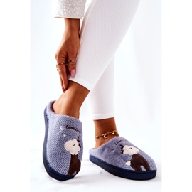 WJ1 Teplé sobí pantofle Blue Jilly hnědý modrý 2