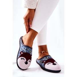 Teplé pantofle sobí modré Taffy modrý 2