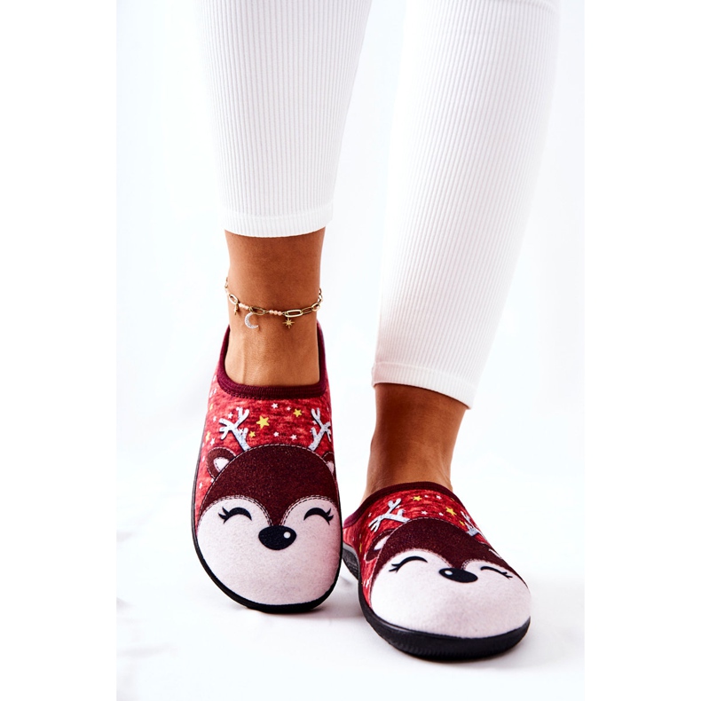 WJ1 Teplé sobí pantofle Red Taffy červený vícebarevný 1