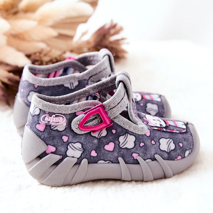 BEFADO S.A. Boty Pantofle Befado Kotki 110P326 Šedá 2