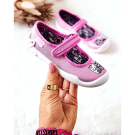 BEFADO S.A. Pantofle Balerína Befado Cats 114X465 Růžové růžový 2