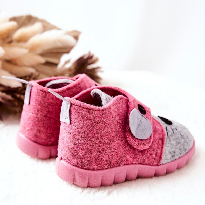 BEFADO S.A. Pantofle Befado Myszka 526P104 Růžovo-šedé růžový 1