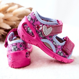 BEFADO S.A. Sandály Befado se suchým zipem 065X147 růžové růžový 1