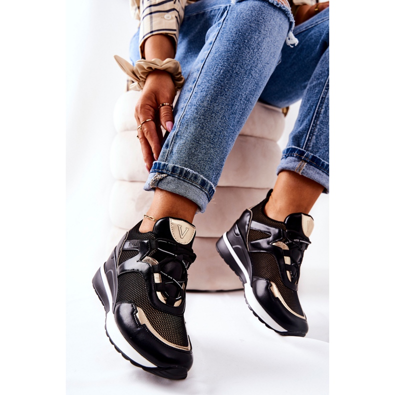 Vinceza Dámská sportovní obuv Tenisky Black-Gold Colli černá zlatý 2