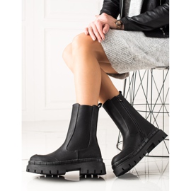 Seastar Vysoké boty s eko kůží černý 1