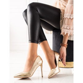 Seastar Stylové vysoké podpatky zlatý 2