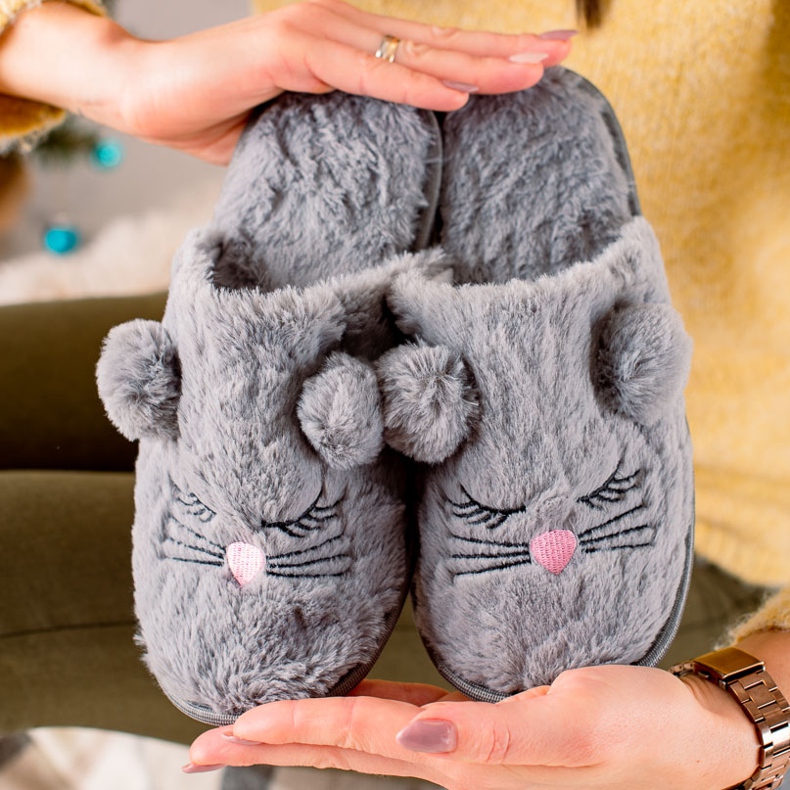 Evento Teplé pantofle šedá 1