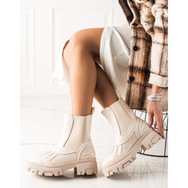 Seastar Béžové nazouvací kozačky béžový 2