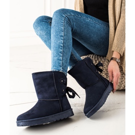 TRENDI Mukluki S Mašlí námořnická modrá 1 TRENDI Mukluki S Mašlí námořnická modrá 1