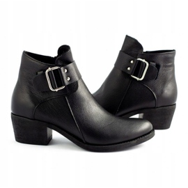 Olivier Kožené boty z černé obličeje černý 5