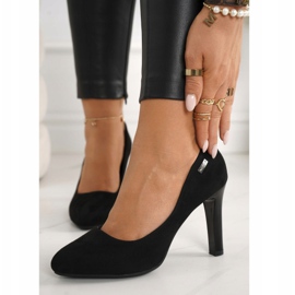 PJ1 Klasická Lodičky Na Tyči Semišová Černá Eliana 2