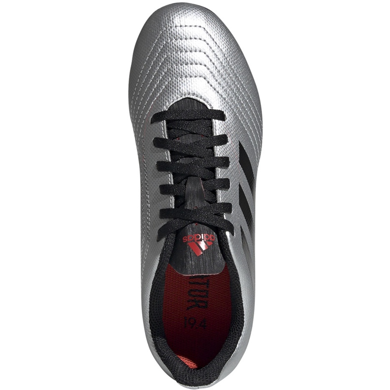 Kopačky Adidas Predator 19.4 FxG Jr G25822 stříbro 2