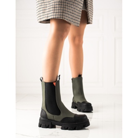 Seastar Dělnické módní boty černý khaki 1