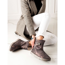 Evento Mukluki se třpytkami hnědý 1