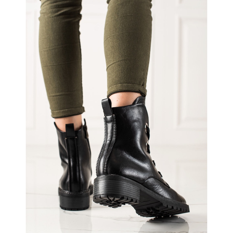 Šněrovací boty VINCEZA černá 1