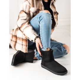 TRENDI Black Suede Mukluki černý 1