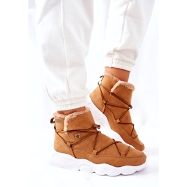 Teplé sněhové boty Big Star Camel II274266 béžový žluť 3