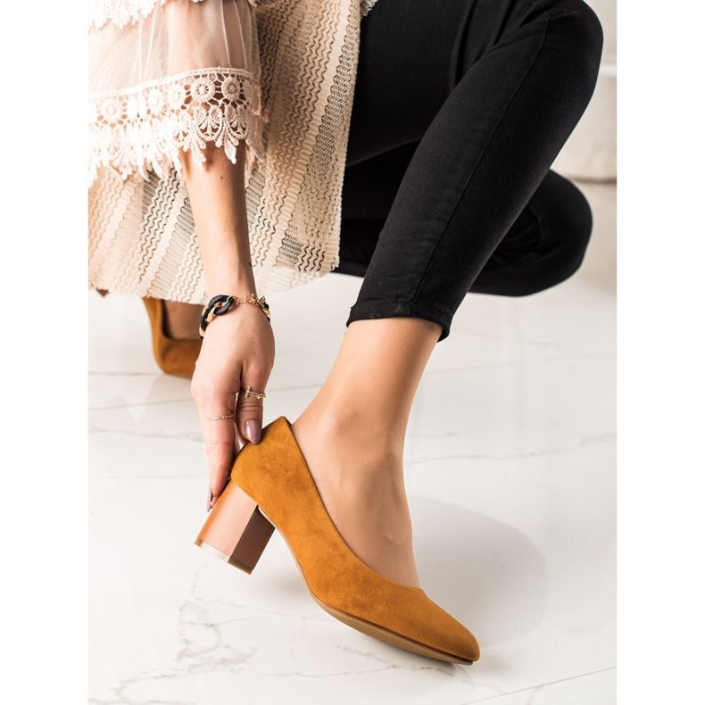 M.Daszyński Camel lodičky hnědý žlutá 1