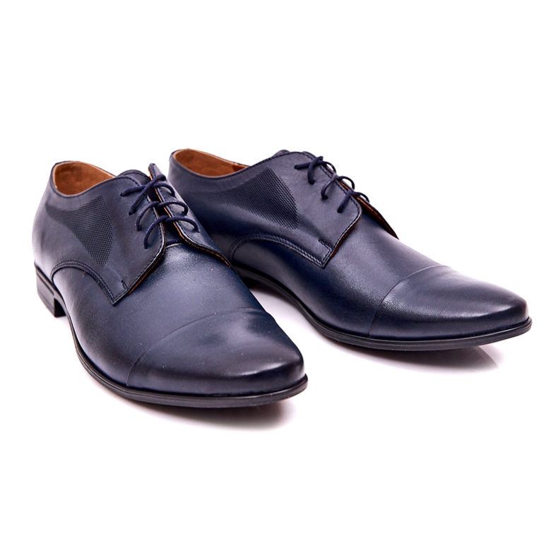 Bednarek Polish Shoes Pánské kožené pantofle Bednarek Navy Blue modrý 1