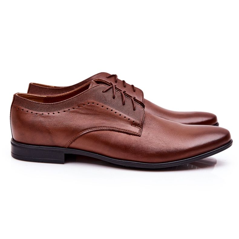Bednarek Polish Shoes Elegantní kožené boty Bednarek 724 Brown hnědý 1