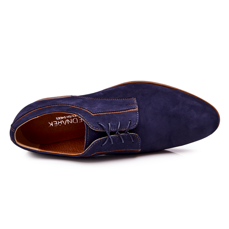 Bednarek Polish Shoes Kožené boty Nubuk Bednarek 684 Navy blue hnědý námořnická modř 1