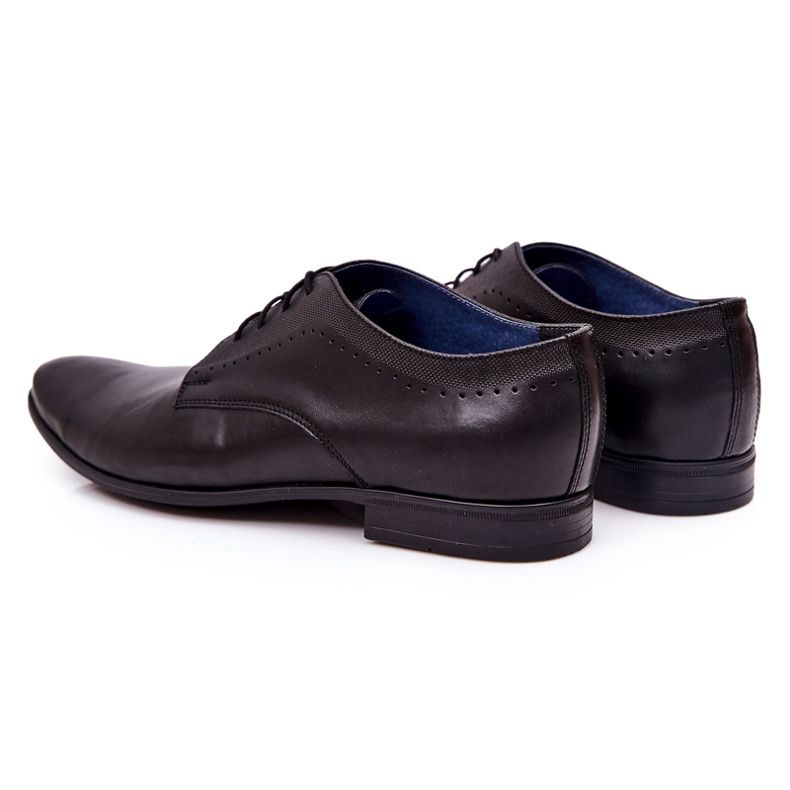 Bednarek Polish Shoes Elegantní kožené boty Bednarek 724 Black černý 2