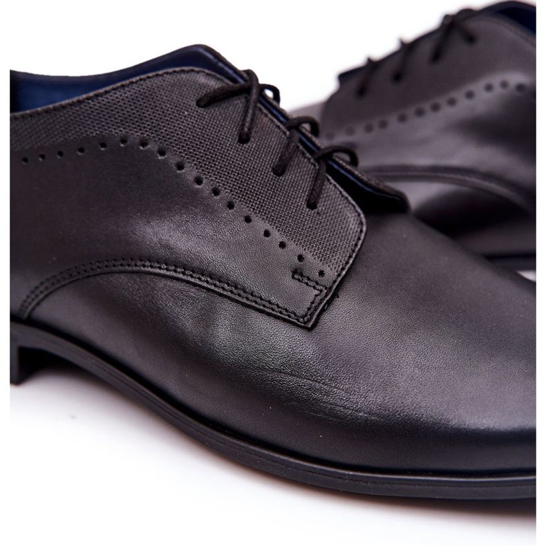 Bednarek Polish Shoes Elegantní kožené boty Bednarek 724 Black černý 1