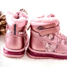 PJ2 Dětské teplé sněhule Pink Shirinell růžový 3