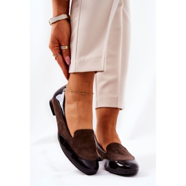 BM Kožené baleríny Monnari 0920-017 Hnědá hnědý 1