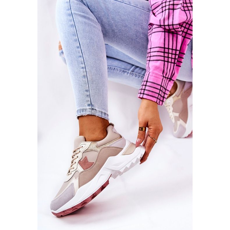 Sportovní Boty Na Béžově Růžové Platformě Berenice béžový 2