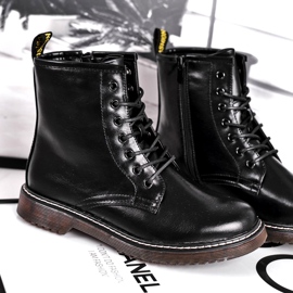 EVE Dámské boty Lakované Trapery Boty Černá Marita černý 4