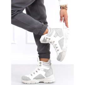 Vysoké tenisky Brita LT.GRAY bílý šedá 1