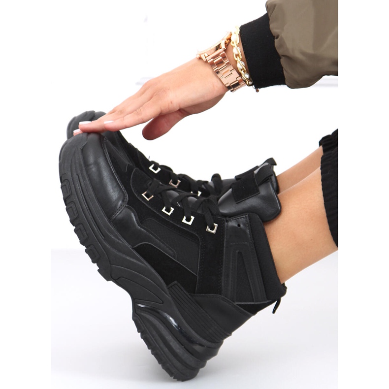 Vysoké tenisky Diana Black černá 1