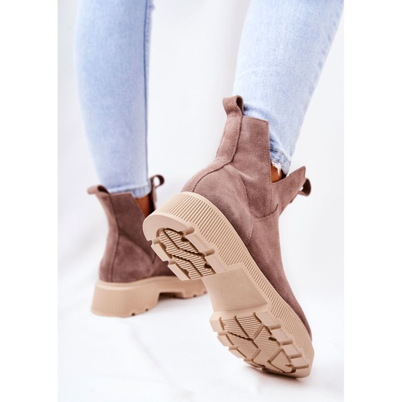 Lewski Shoes Semišové boty Workery Lewski 3104 / P Cappucino béžový 1