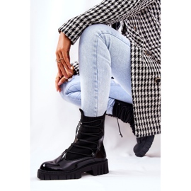 PL4 Lakované Boty Pracovníci S Ponožkou Black Connor černý 1