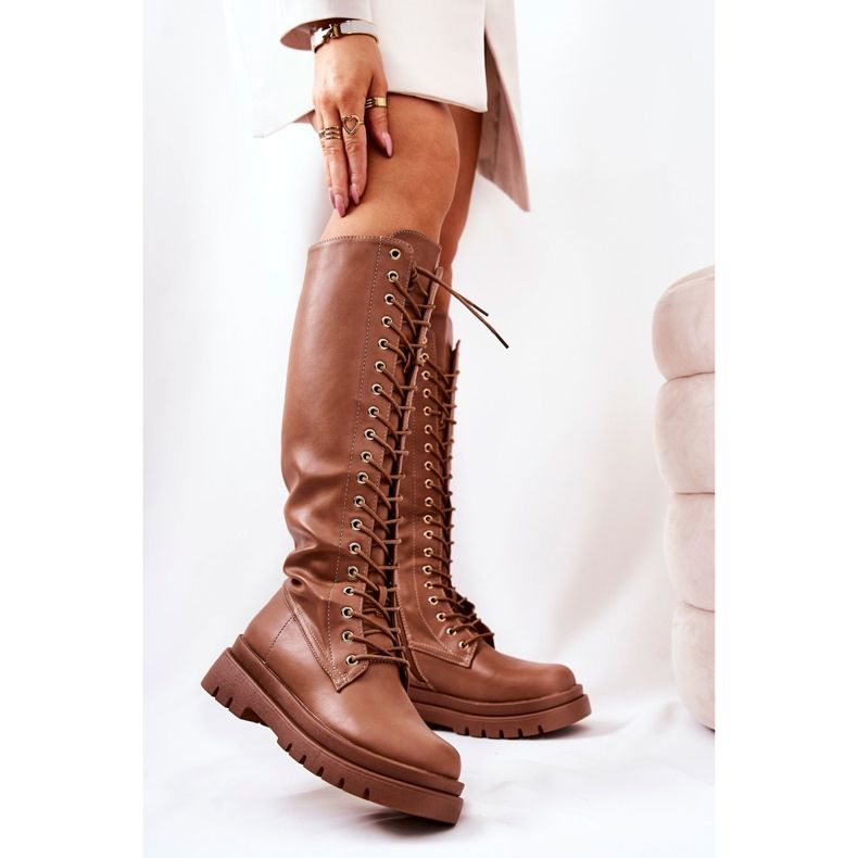 PG2 Vysoké zateplené boty Camel Kannies hnědý 2