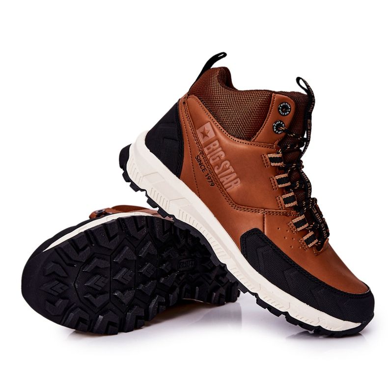 Vysoké sportovní boty Big Star II174179 hnědé hnědý černá 4