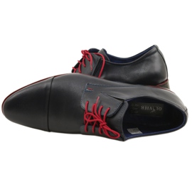 Olivier Pánské kožené boty 286 Navy Blue modrý 4