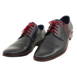 Olivier Pánské kožené boty 286 Navy Blue modrý 2