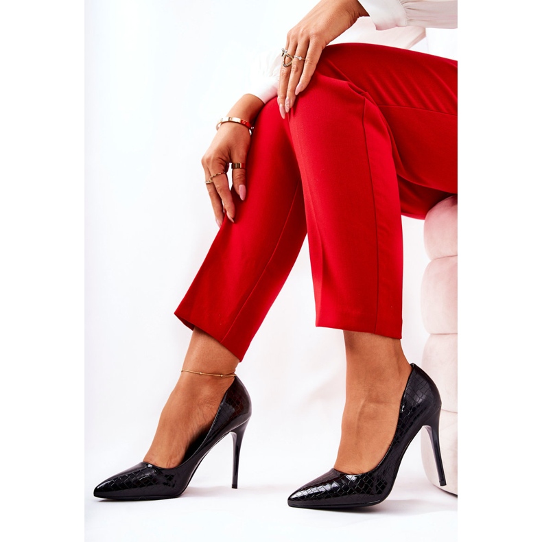 Black Tissoria Snake Pattern Pins černá 2