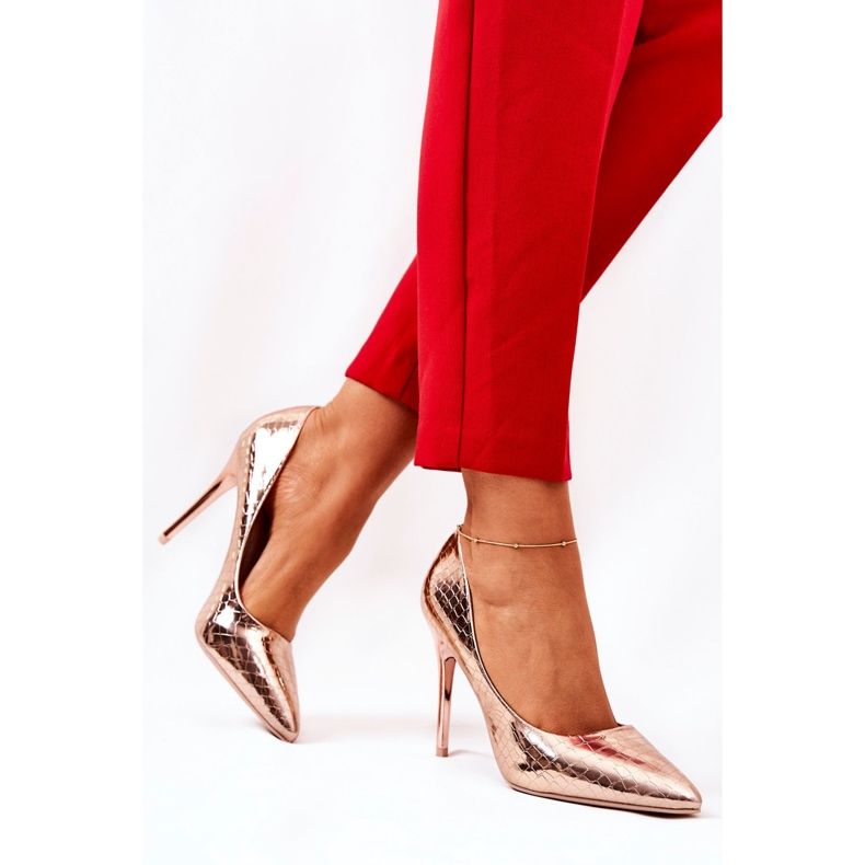 Špendlíky s hadím vzorem Rose Gold Tissoria zlatý 1