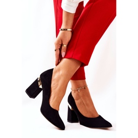 Lewski Shoes Semišové lodičky Lewski 3117 Black černá 1