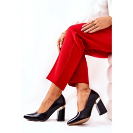 Lewski Shoes Kožené lodičky Lewski 3117 Black černý 2