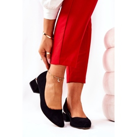 Lewski Shoes Semišové lodičky Lewski 3118 Black černá 1