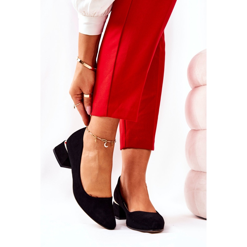 Lewski Shoes Semišové lodičky Lewski 3118 Black černá 1